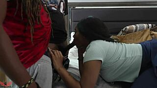 Me and my step-dad and his friend are helping this teen with our big cocks.