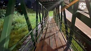 Married woman fucks intensely in public street live