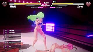 Lesbian battle features anal assfucking and fingering