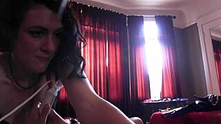 Hot lesbians love bondage and big cocks