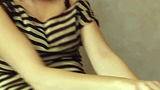 she does a striptease while her husband takes a bath