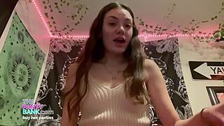 Wow, stunning horny latina amateur rubs her petite pink pussy until dripping wet!