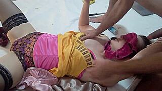 1183 - Clothed Brown Yellow Black Satin Dress French Slut Lingerie Corset Fuck Doggystyle Blowjob Pussy Licking Pov Dirty French Talk Rimming