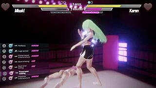 Lesbian battle features anal assfucking and fingering