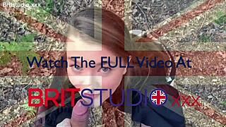 Hot Teen Delivers POV Outdoor Blowjob with Natural Tits