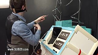 Extreme BDSM asshole action with rope and fucker!