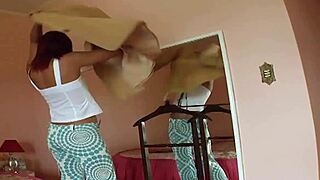 Nympho sucks cock and gets facial cumshot at friend's house