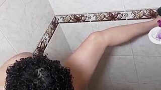 she showers to please herself in her room