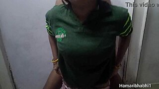 Indian housewife with husband's friend when he's at work