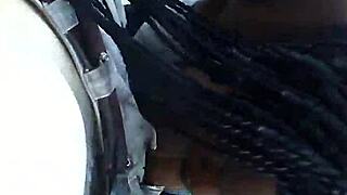 Amateur Interracial Blowjob and Doggystyle in Public Outdoor