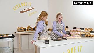 Teen Bakers Indulge In Lesbian Affair During Work - A Girl Knows