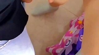 Mexican girl wanting to pass chemistry, ended with milk on uniform, modest school girl homemade real