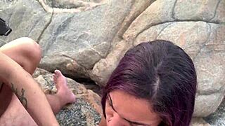 Gaucho eats turned panties while sucking monster cock in public outdoors