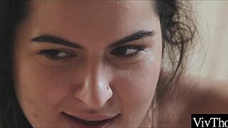 Sexy lesbian lovers drive each other to orgasm after orgasm with fingers and tongues