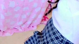 high school girl real mexican is surprised by masked stranger in her room when alone - unexpected visitor surprises me with pranks amateur homemade