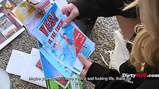 petite milf agreed to costume party and secretly slid a wand into her pussy undercover