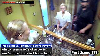 School Resource Officer In Office Passionately Loving Petite Teen Student Body Ava Siren