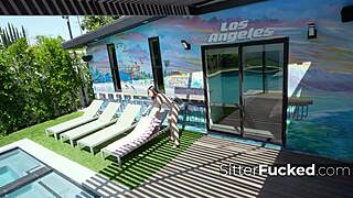 Babysitter caught in the act of breaking into the house