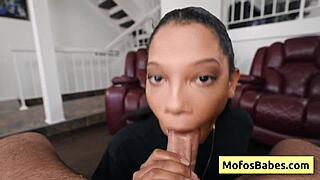 eden west sucks huge white dick, gets cunt fucked hard by charles dera