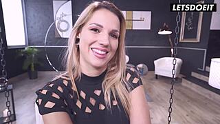 Sexual teen takes anal from huge Italian cock, pushing her limits.