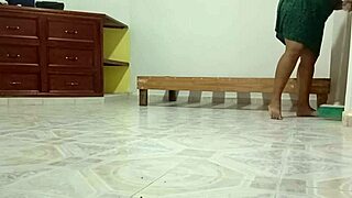 Chubby Neighbor Cleans New Apartment