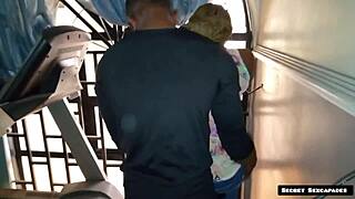 Gym instructor seduced by mature client in workout session