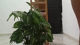 Chubby Neighbor Cleans New Apartment