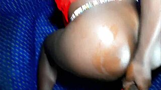 Hot fucking between my sister-in-law and me in doggystyle with big black cock