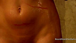 Naked Blonde Lesbian Slave Bathes with Dom Mistress