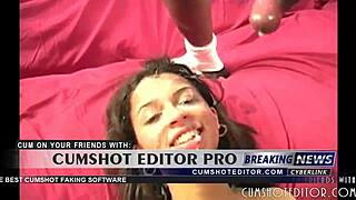 that cute teen is totally covered in cum after the gangbang