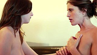 they kiss passionately while fingering deep and rubbing each other's tits and nipples