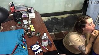 i couldn't pay my technician so i ended up sucking his dick