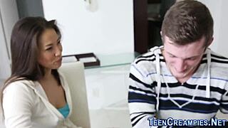 Does this Asian teen finger her creamed cunt?
