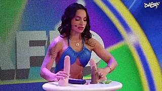 rafaela lima little blonde swallows giant cock with girlfriends