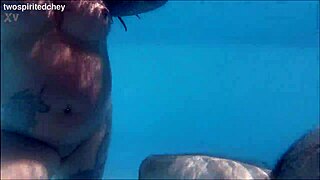 holiday threesome splashing in the pool with friends 😎