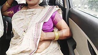 saree big boobs indian aunty with son in law long drive for telugu dirty talks