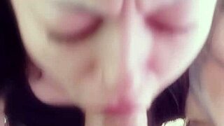 delicious homemade blowjob she has a great deep throat