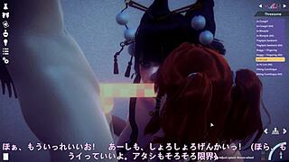 honey select 2 - fmf threesome - nyotengu & kanna in office group play