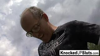 I'm a knocked up slut sucking cock outdoors, craving more hardcore action