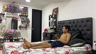 Watching Movies With Stepbrother Calms My Fears With Caresses