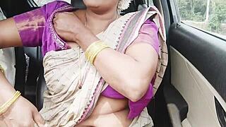 saree big boobs indian aunty with son in law long drive for telugu dirty talks