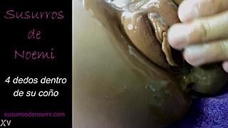 i passionately finger her tight pussy with four fingers deep inside