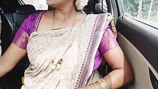 saree big boobs indian aunty with son in law long drive for telugu dirty talks
