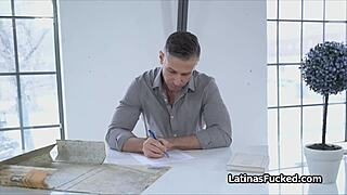 mind blowing big tit latina fucked in lingerie