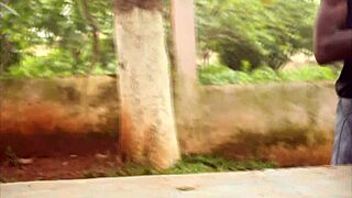 Huge cock fucks my ass in park