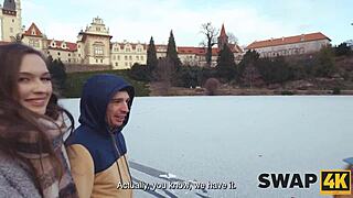 Kinky Couple Shares Hot Girl in Threesome, Boyfriend Watches