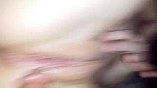 teen vanessa drips puffy pussy cum on my cock