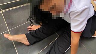 Can This Perverted Stepfather Resist His Petite Hijastra Washing His Underwear?