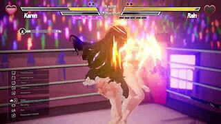 lesbian battle with fingering and licking