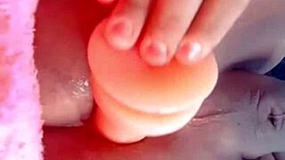 Trans ass fucked with dildo toys